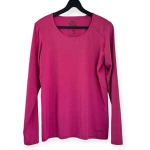 Patagonia Common Thread Pink Long Sleeve Pullover Stretch Top Size Large